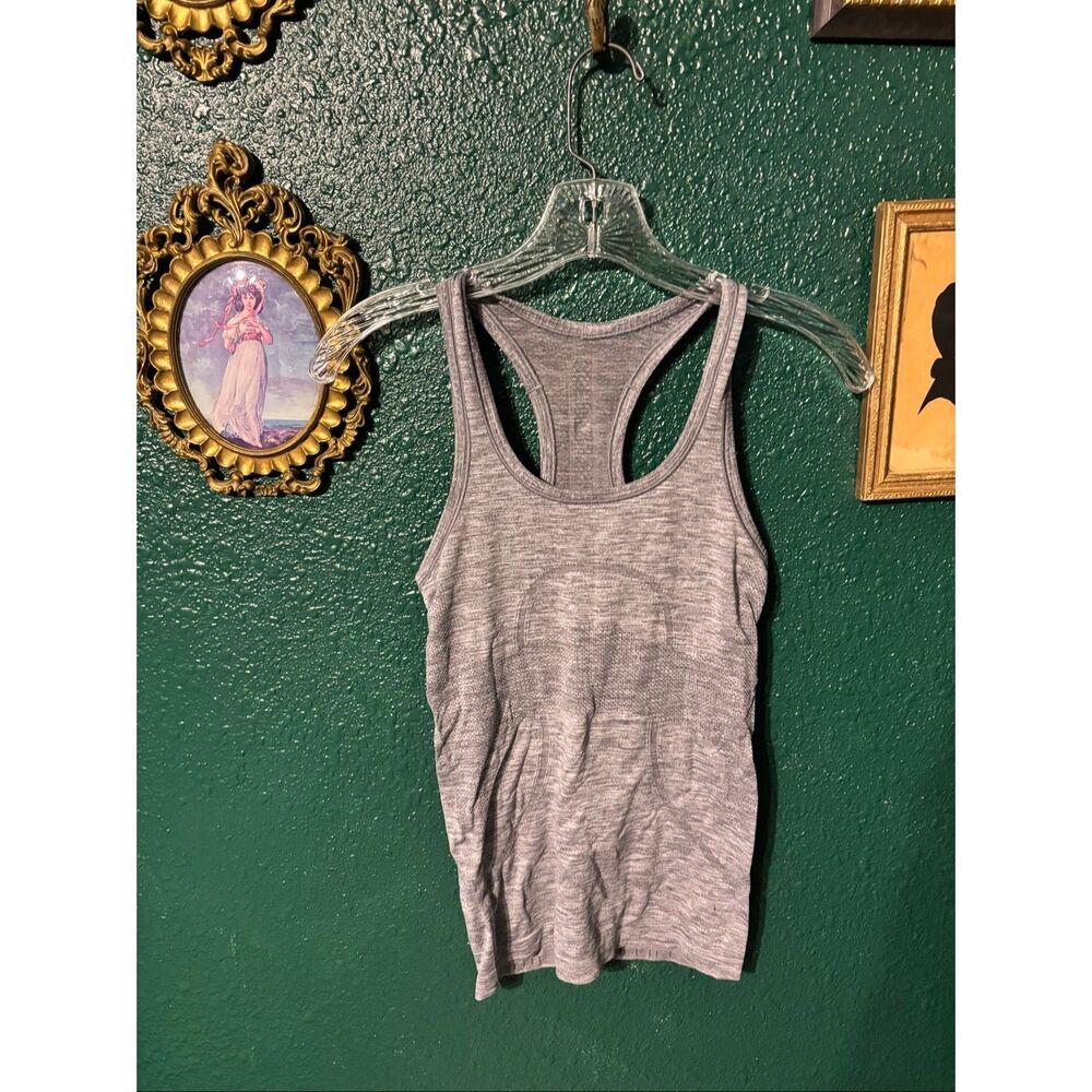 Lululemon Gray Full Length Swiftly Tech Tank Top Sz 2